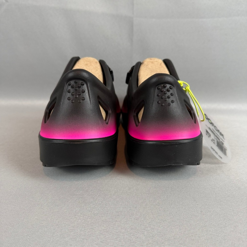 Oofos Oocandoo Recovery Sandals Womens 8 Black Pink Slip-On Shoes Light New NIB - Picture 6 of 7
